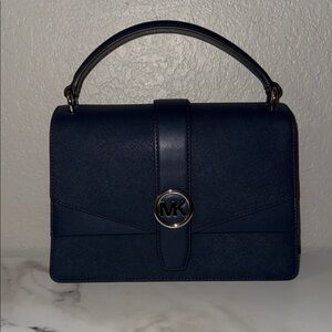 Michael Kors Dark Blue Satchel crossbody-NWOT